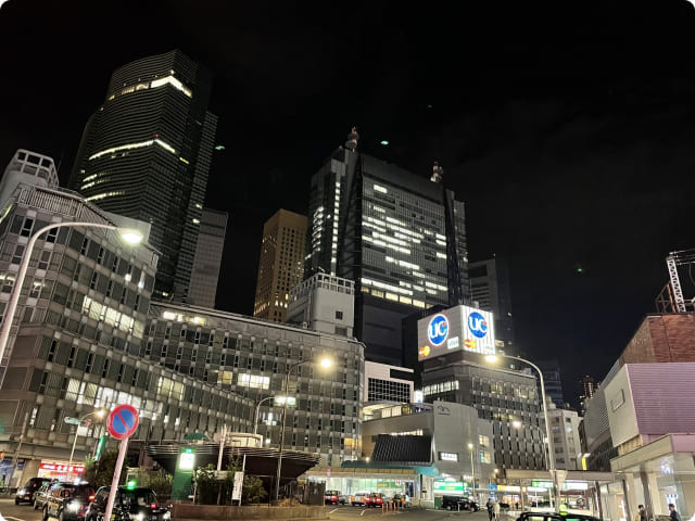 新橋・汐留のビル群夜景 - 銀座リリース整体院